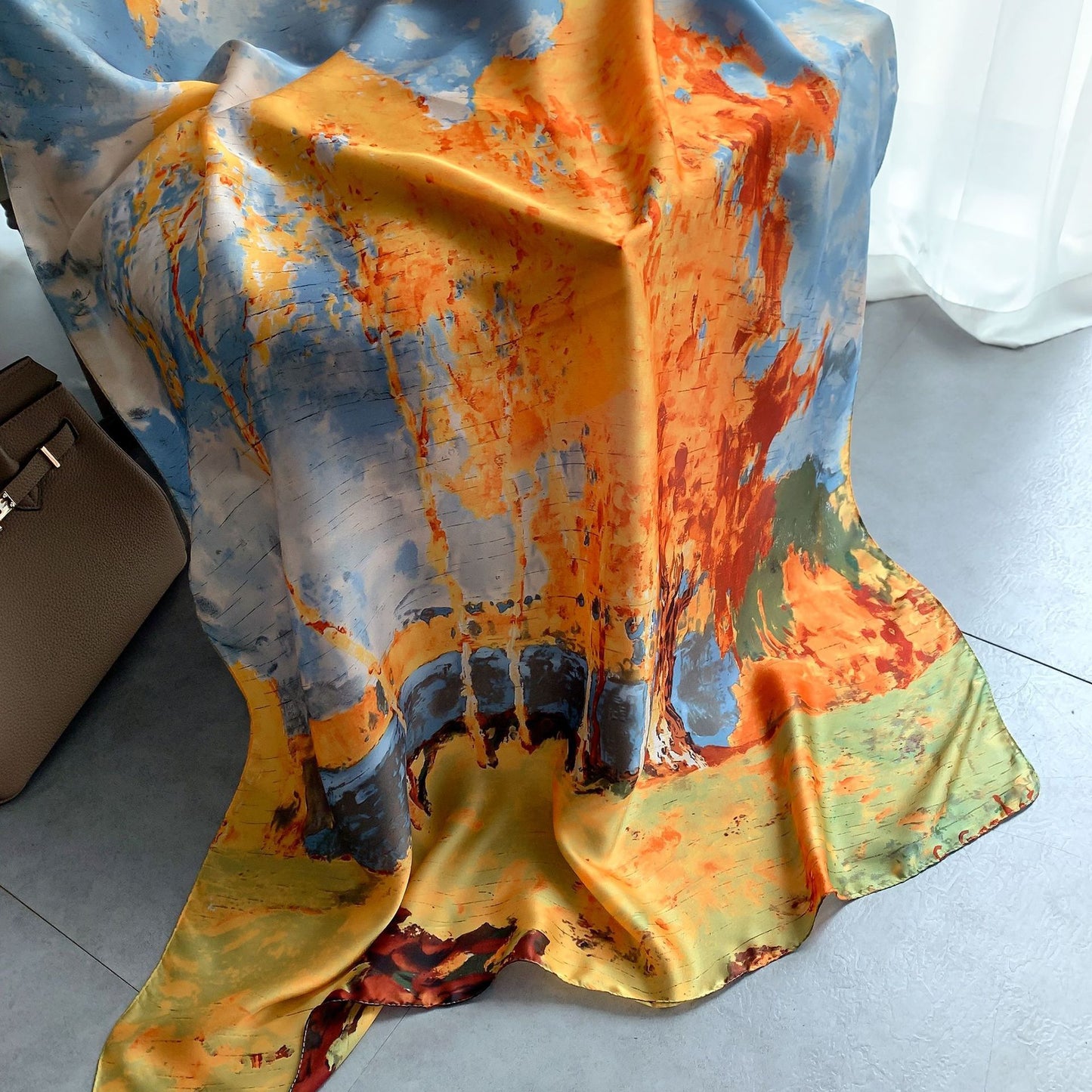 Simulation Silk Decorative Air-conditioning Shawl Hundred Sun Protection Beach Towel