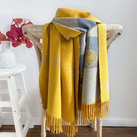 Autumn And Winter Cashmere Dandelion Jacquard Scarf