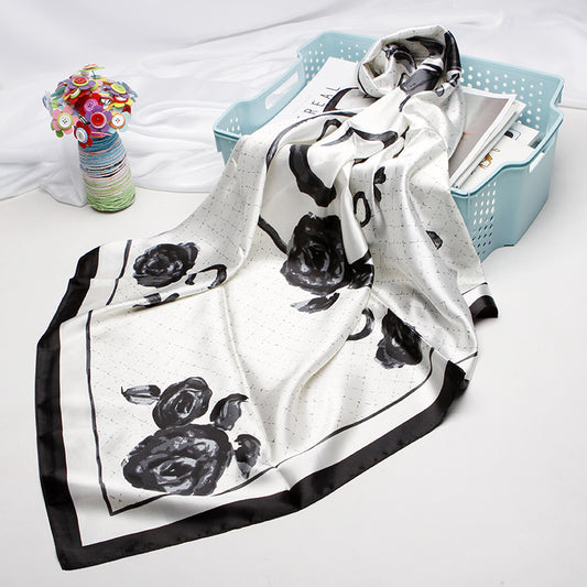 Women's 90cm Silk Like Bib Cashew Print