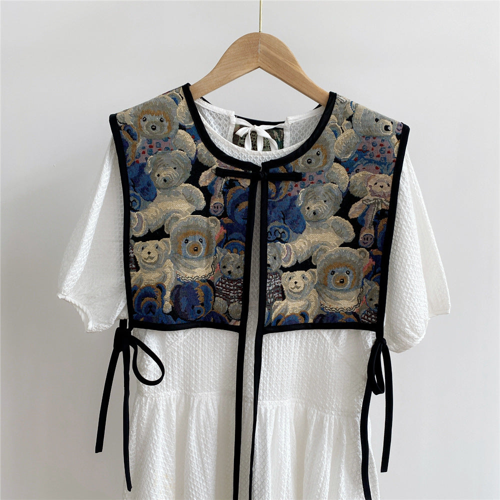 Embroidered Shoulder Scarf Small Shawl Fake Collar