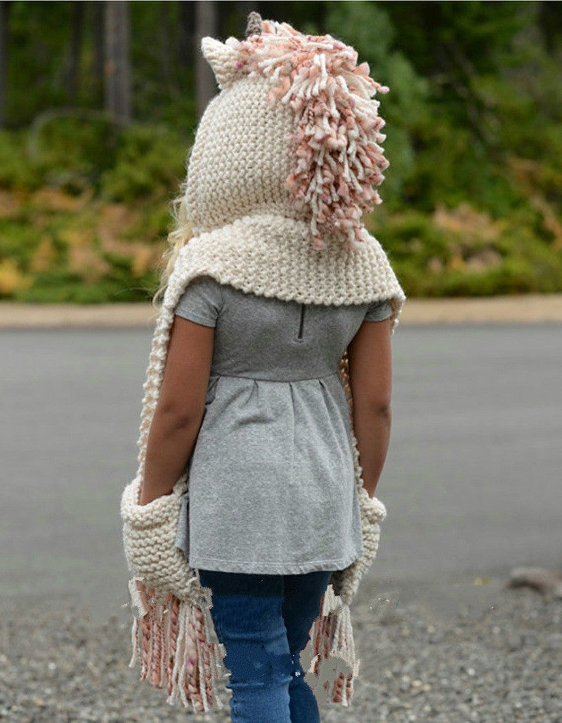 Wool Scarf One Piece Cloak Shawl Tassels