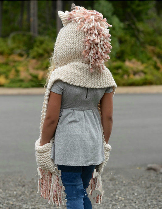 Wool Scarf One Piece Cloak Shawl Tassels