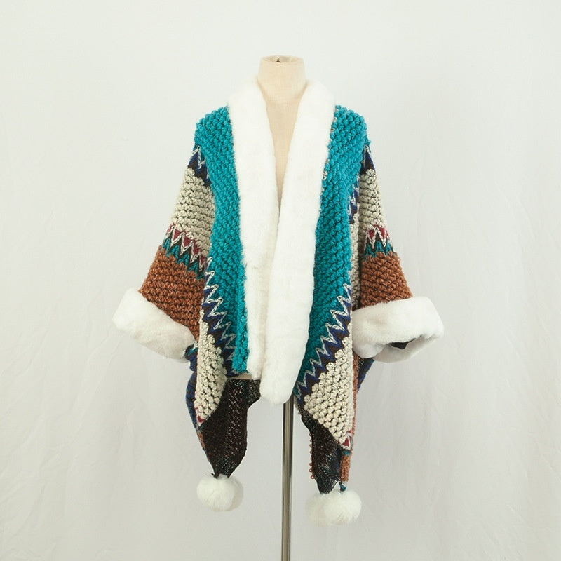 Ethnic Style Travel Cloak Scarf Dual-use