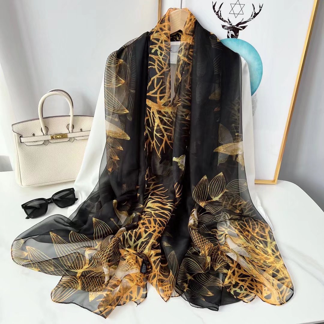Yourou China Rose Printed Scarf