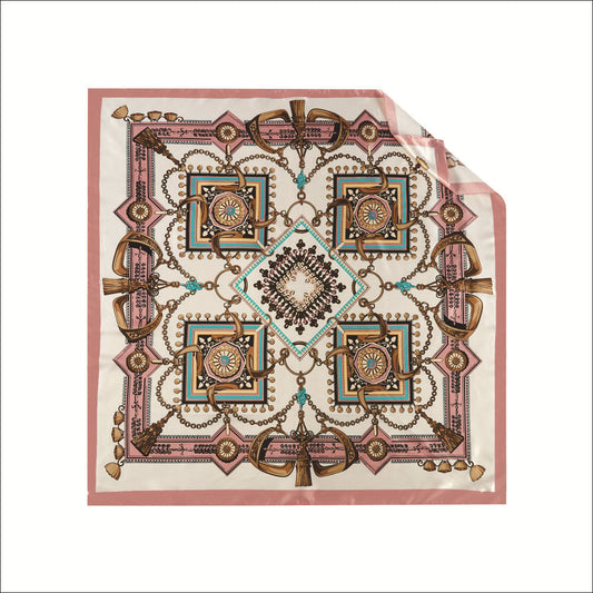 Women's square scarf tassel chain