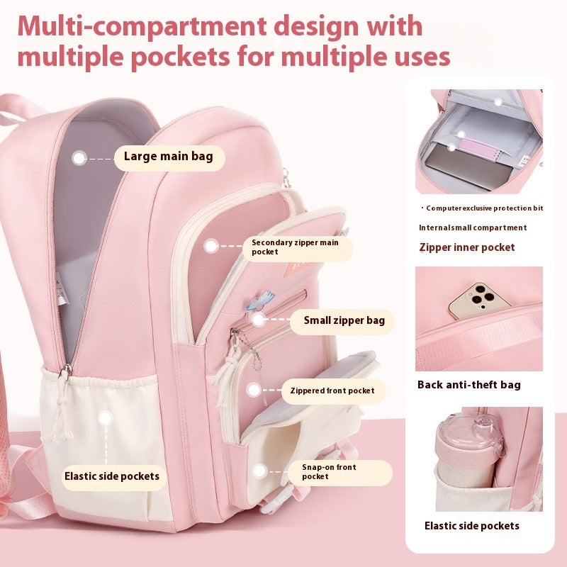 Student Children Schoolbag Girls Waterproof Backpack
