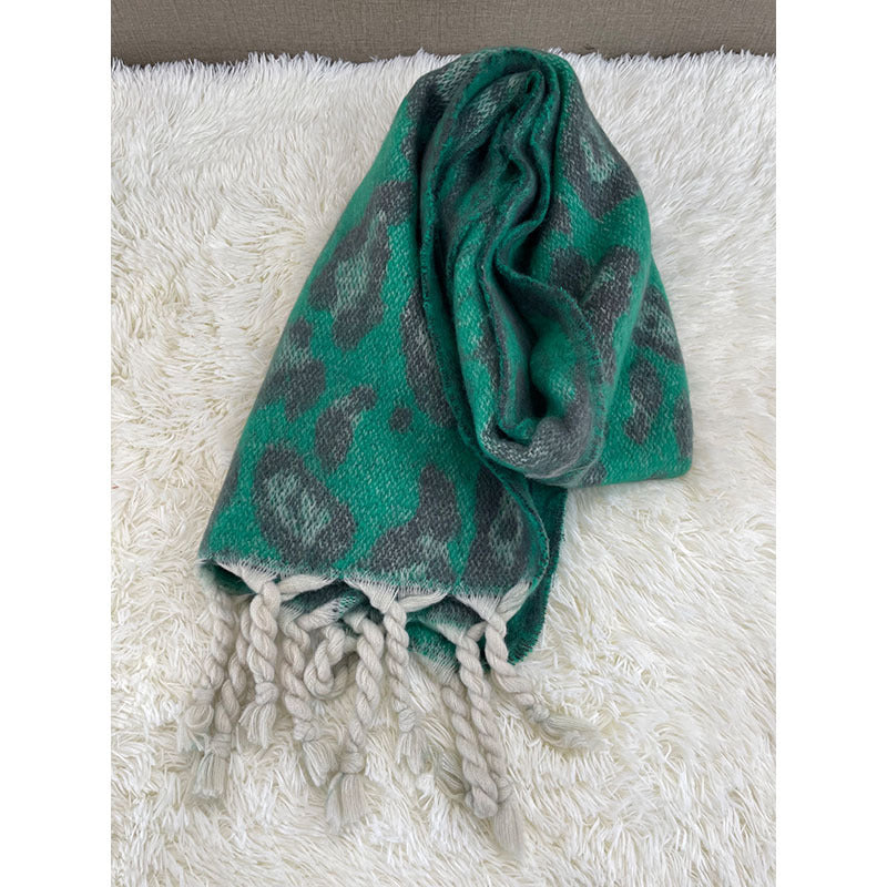 Women's Thick Fringed Houndstooth All-match Shawl Scarf