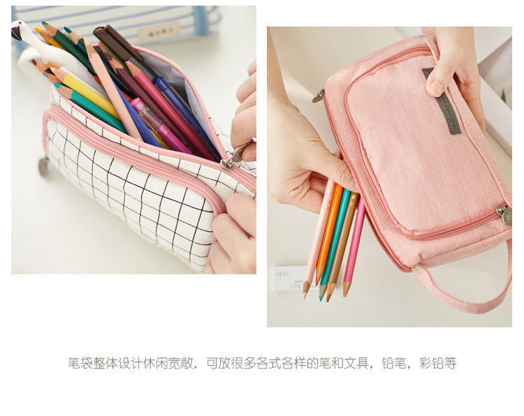 Plaid pencil case