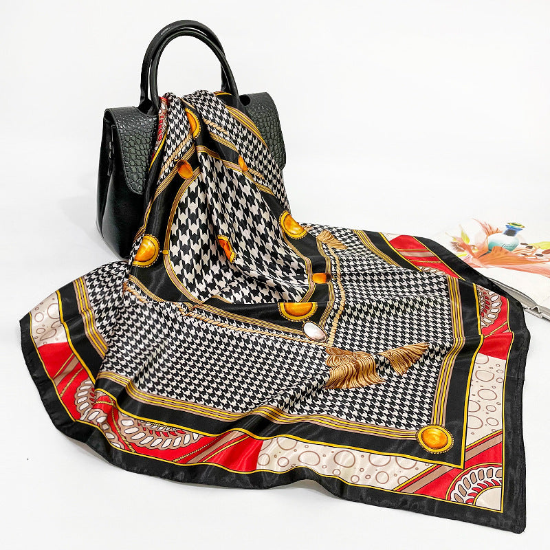 Silk Printed Scarf In Europe And America