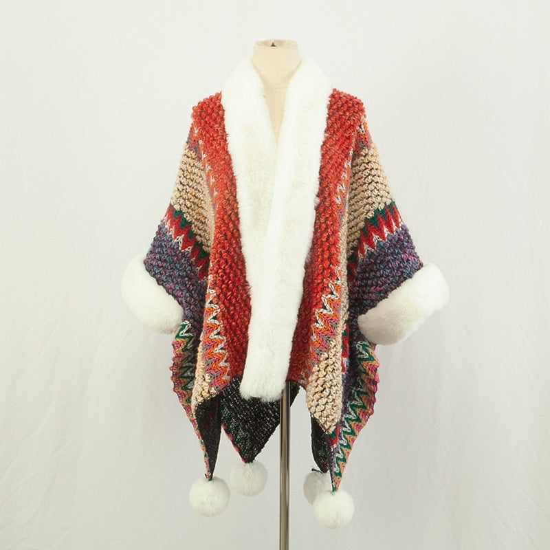 Ethnic Style Travel Cloak Scarf Dual-use