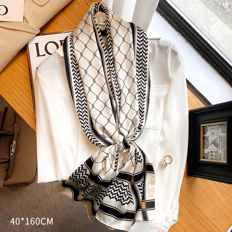 Simple And Generous Sunscreen Shawl Women's Mid-length Scarf