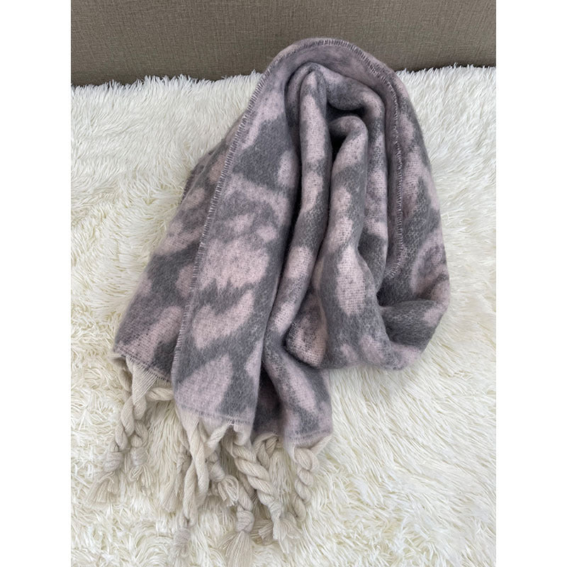 Women's Thick Fringed Houndstooth All-match Shawl Scarf