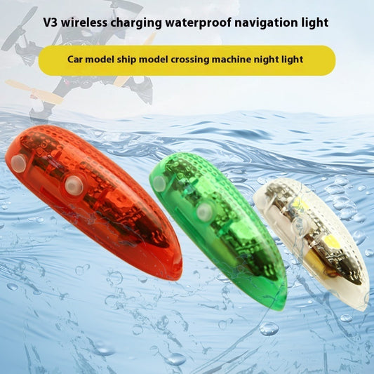 V3 Wireless Charging Waterproof Navigation Light Car Model Ship Model Fixed Wing A Running Light