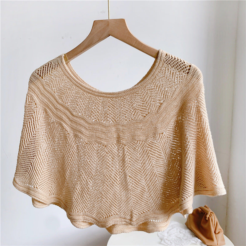 Wool Knitted Shawl With All-match Summer Decoration