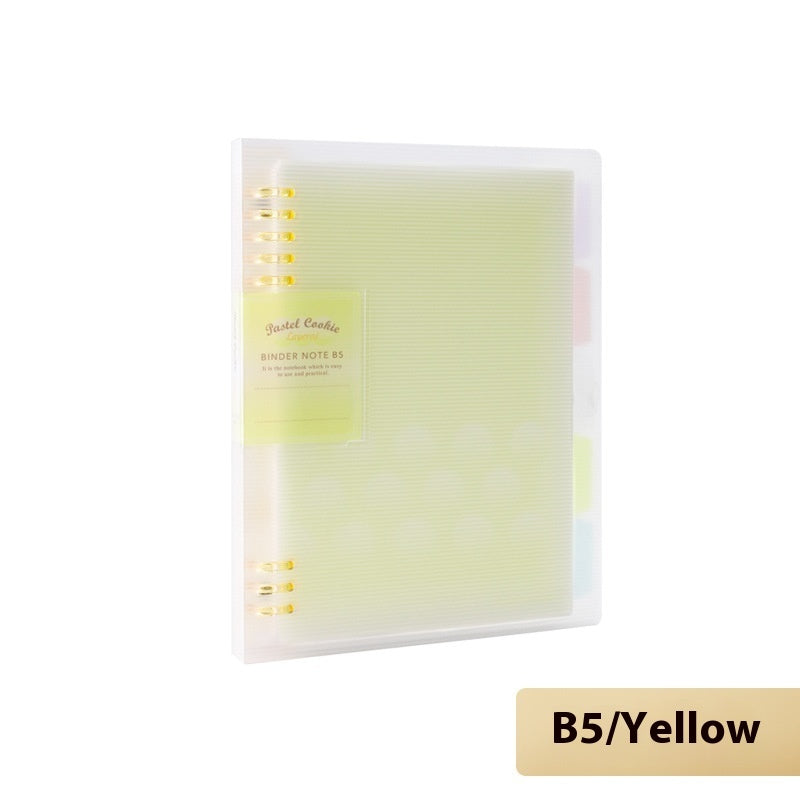Loose Spiral Notebook Shell Pastel Cookie Soft Light Refill B5 Plaid Impression A5