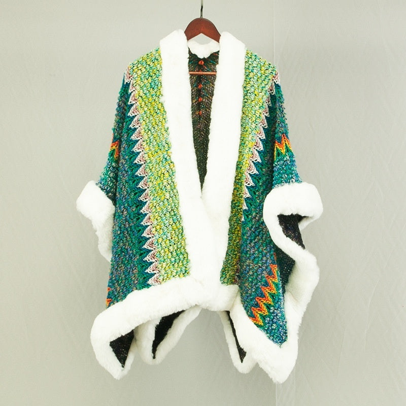 Ethnic Style Travel Cloak Scarf Dual-use