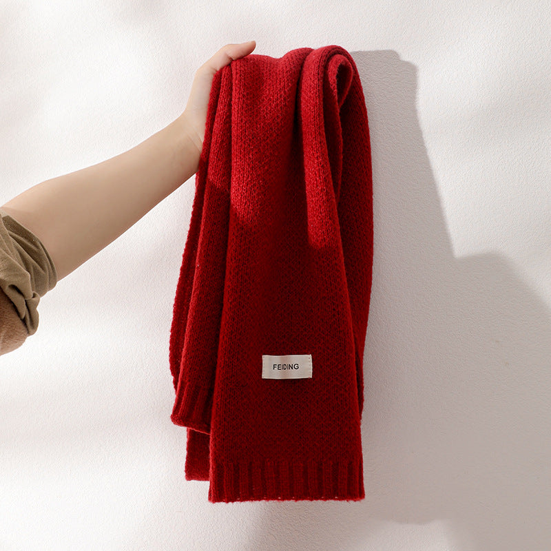 Fashion Red Deer Scarf Lady