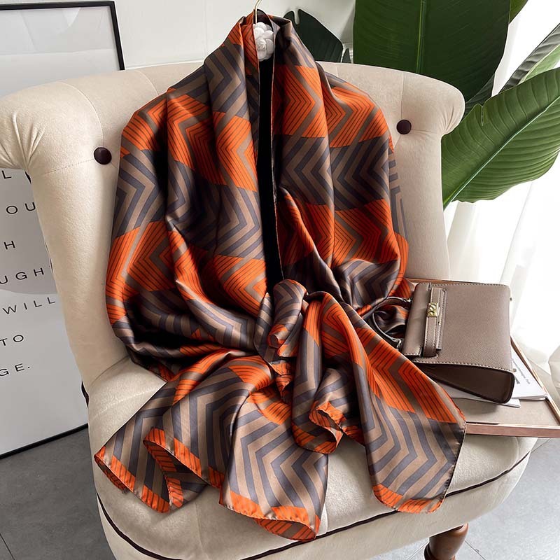 Women's Retro Fashion Decorative Scarf New Silk Satin