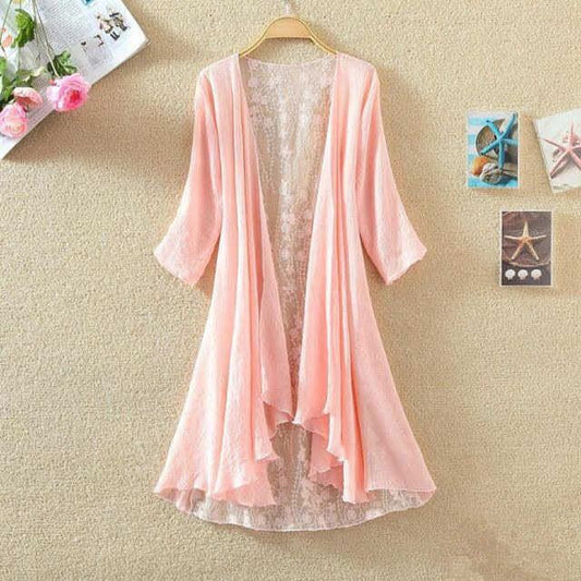 Womens Hollow Loose Loose Sunscreen Air Conditioning Shirt Thin Coat