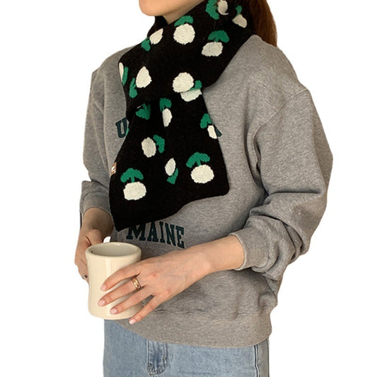 New Jacquard Tulip Wool Scarf Female