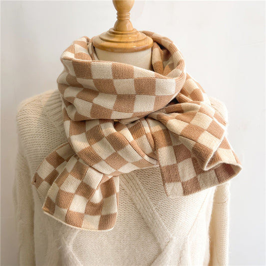Women's Fashion Plaid Versatile Warm Scarf