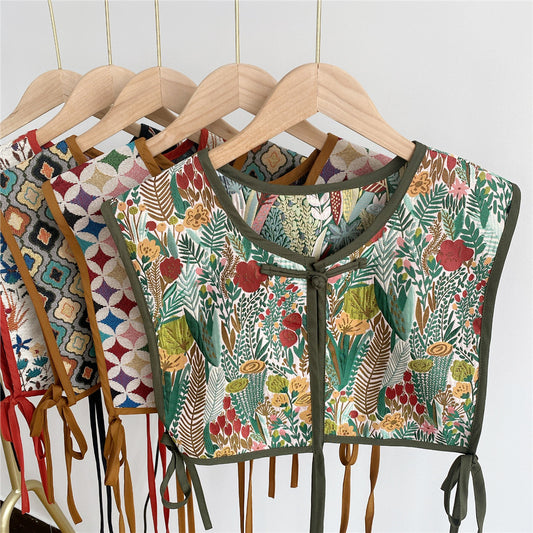 Embroidered Shoulder Scarf Small Shawl Fake Collar