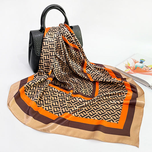 Silk Printed Scarf In Europe And America