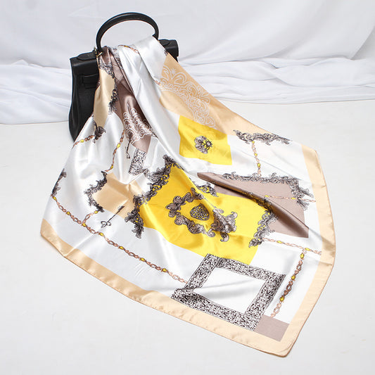 Autumn New Imitation Silk Scarf