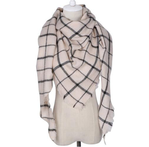 European And American Triangle Cashmere Women's Winter Scarf Shawl