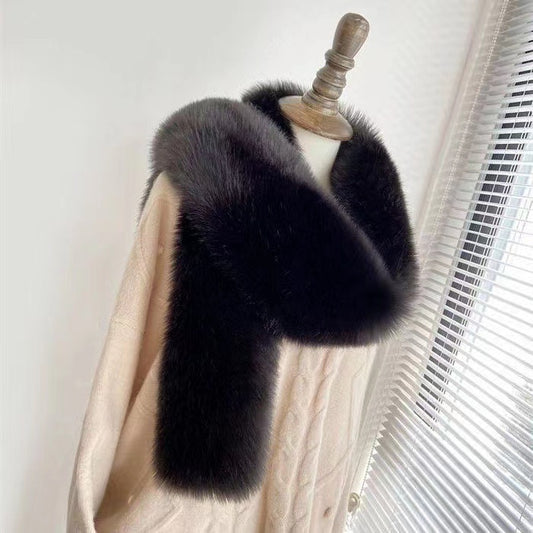 Women's Imitation Fox Fur Winter Extended Bib Shawl