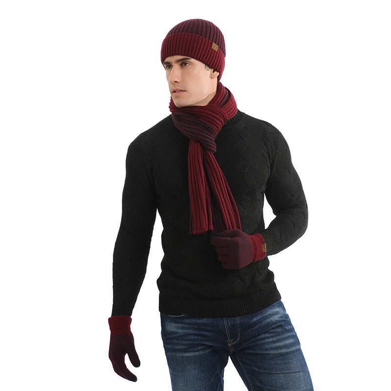 Three Piece Hat Scarf And Gloves
