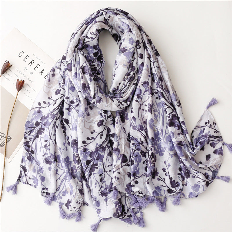Women's Sunscreen Ethnic Style Beach Tassel Scarf
