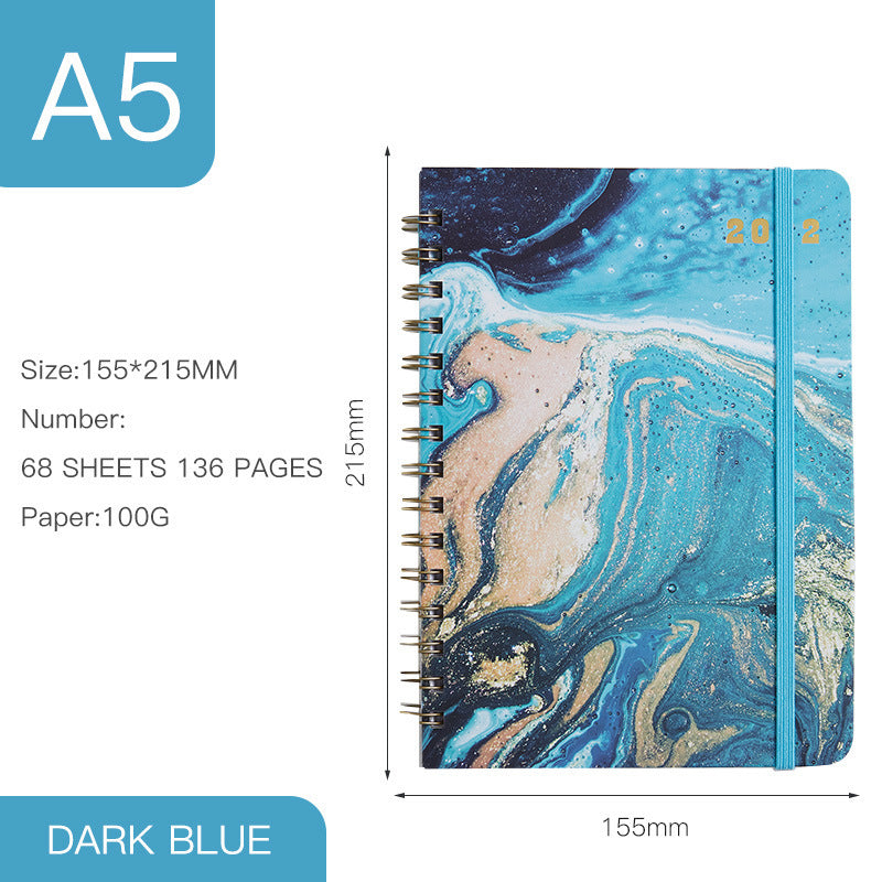 Annual Calendar A5 Coil Notebook English Book