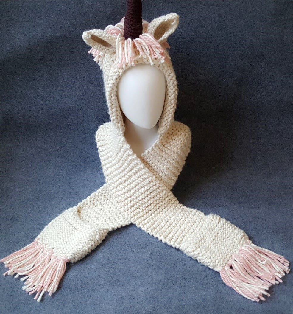 Wool Scarf One Piece Cloak Shawl Tassels