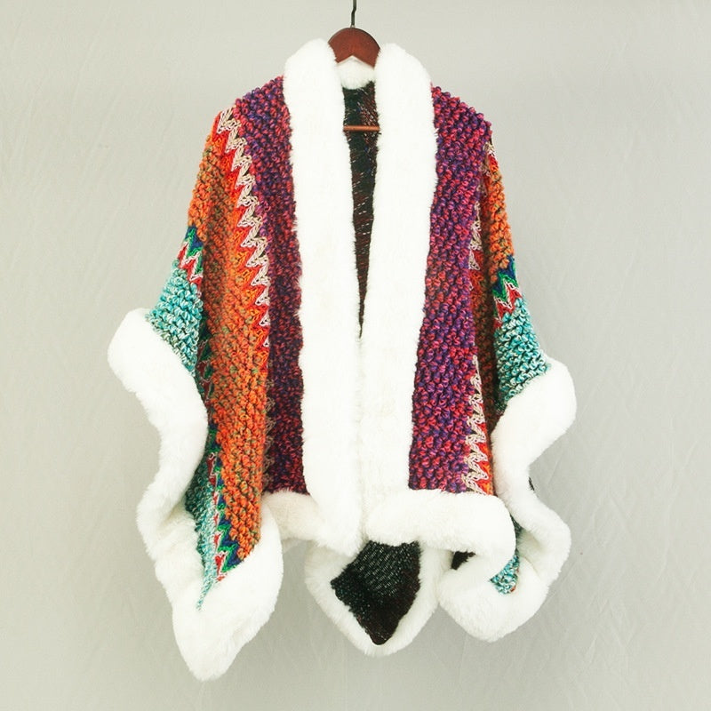 Ethnic Style Travel Cloak Scarf Dual-use