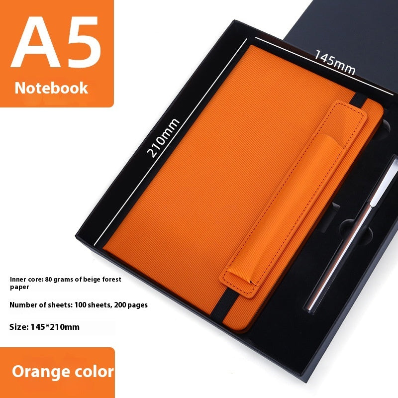 A5 Strap Notebook Pen Insert Leather Surface