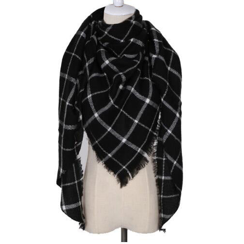 European And American Triangle Cashmere Women's Winter Scarf Shawl