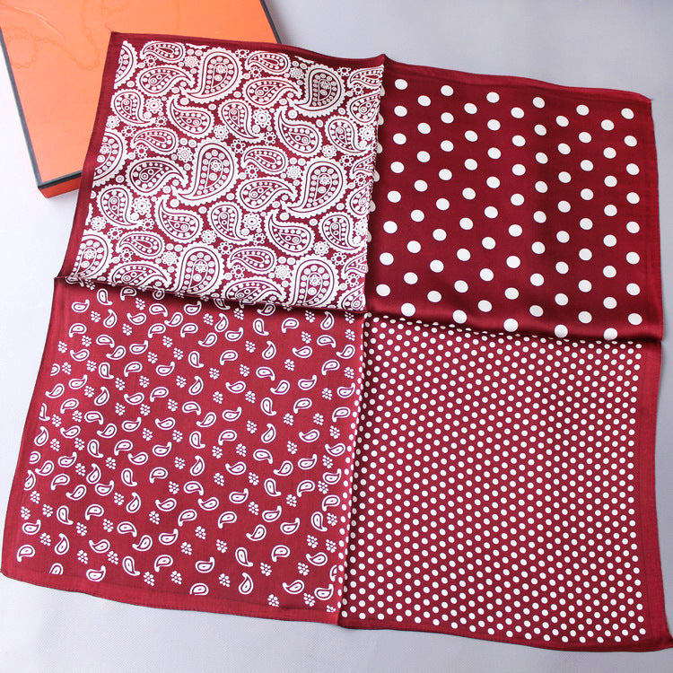 Men's Fashion Vintage  Cashew Flower Silk Scarf