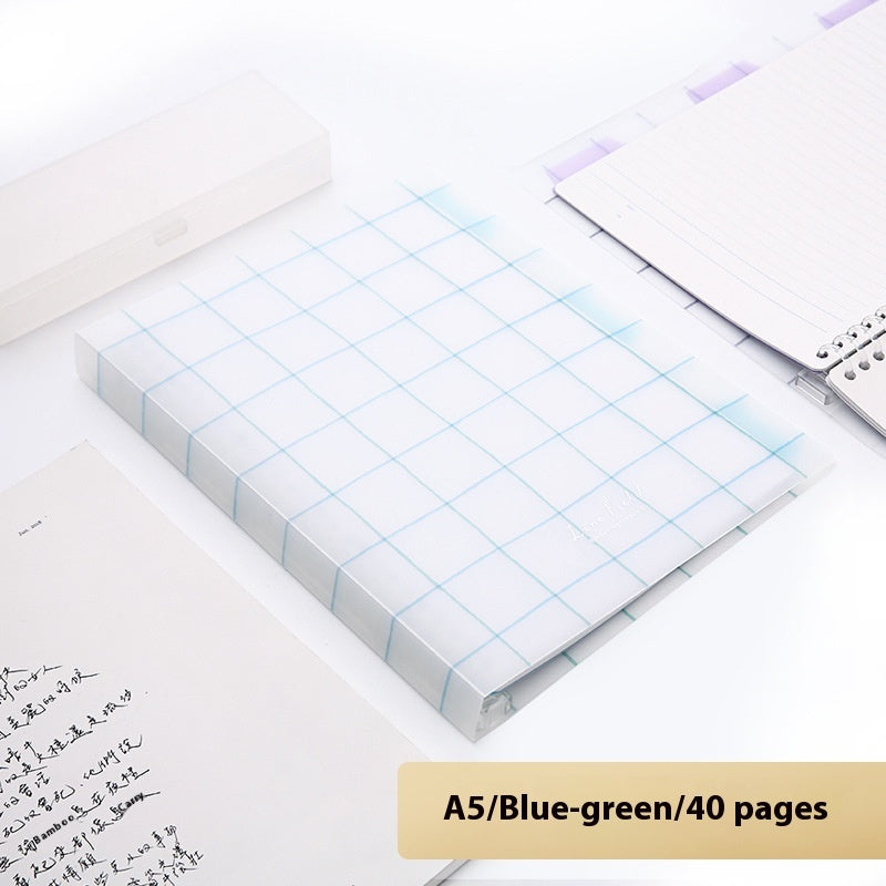 Loose Spiral Notebook Shell Pastel Cookie Soft Light Refill B5 Plaid Impression A5