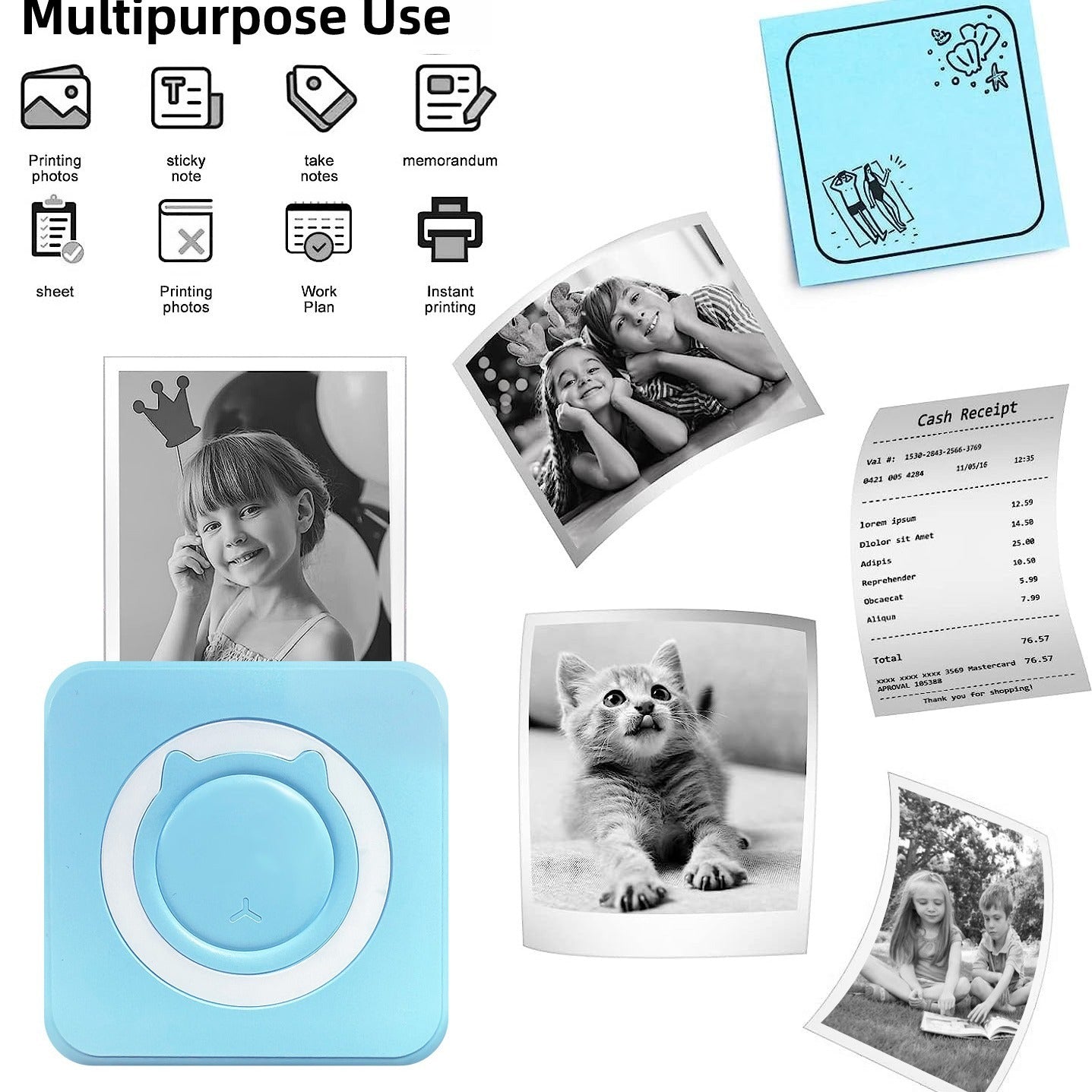 Pocket Mini Student Wrong Question Bluetooth Photo Information Label Thermal Printer