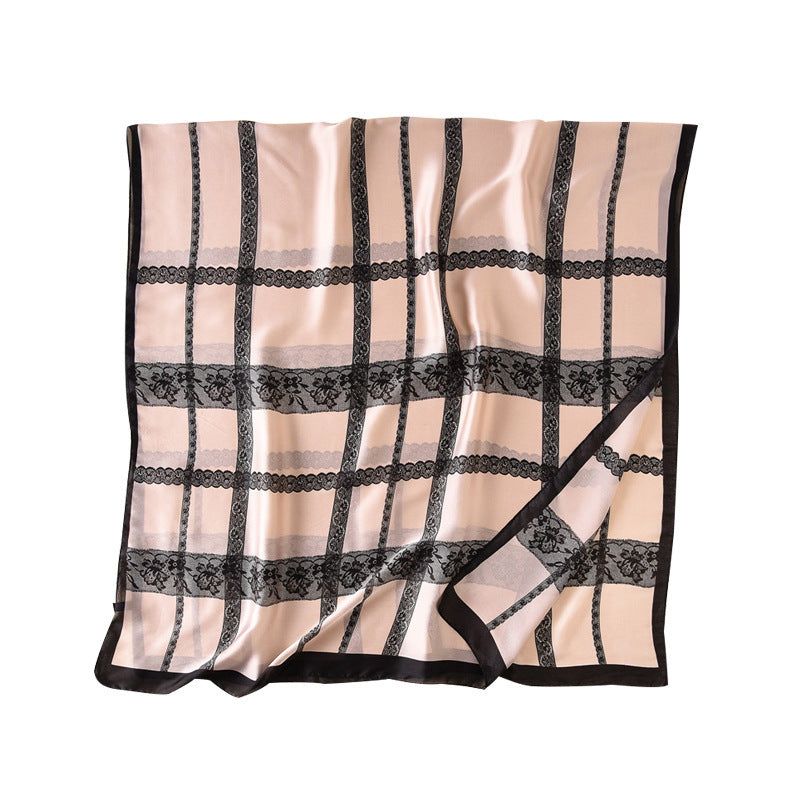 Women's Thick Fashion Lace Scarf Sunscreen Silk