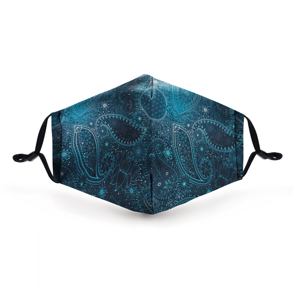 Camouflage mask with earhook print