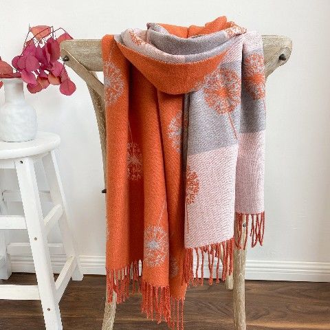 Autumn And Winter Cashmere Dandelion Jacquard Scarf
