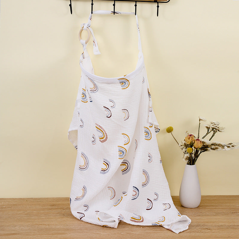 Double Layer Pure Cotton Baby Cover Blanket Breastfeed Outwear Towel Anti-exposure Shawl