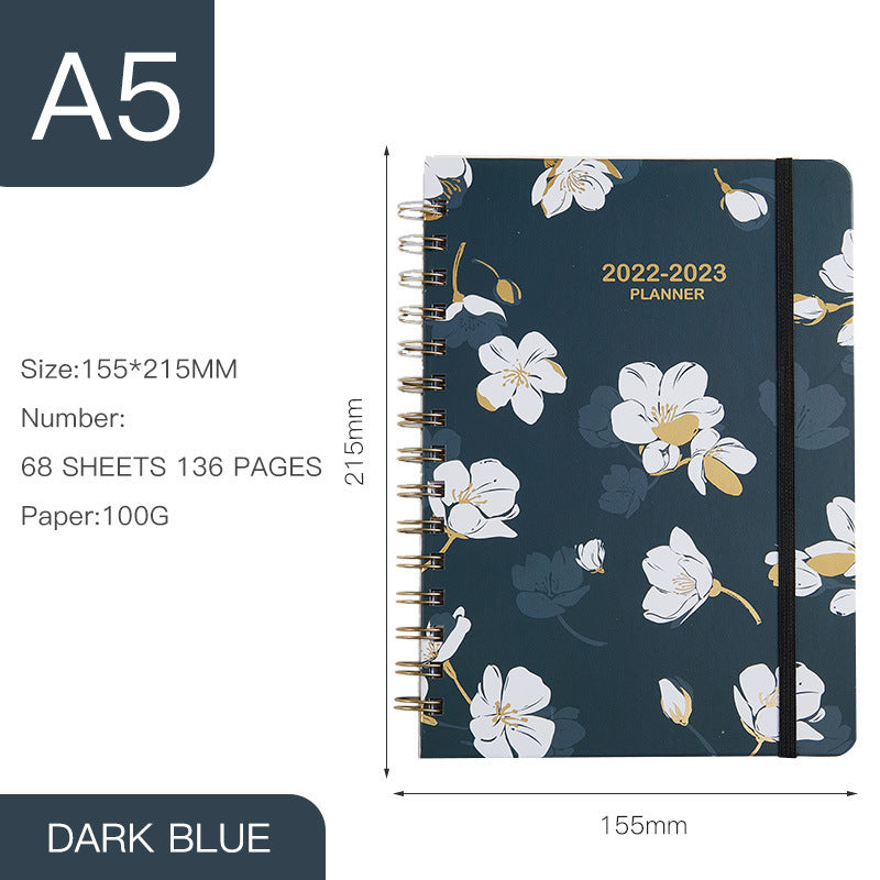 Annual Calendar A5 Coil Notebook English Book