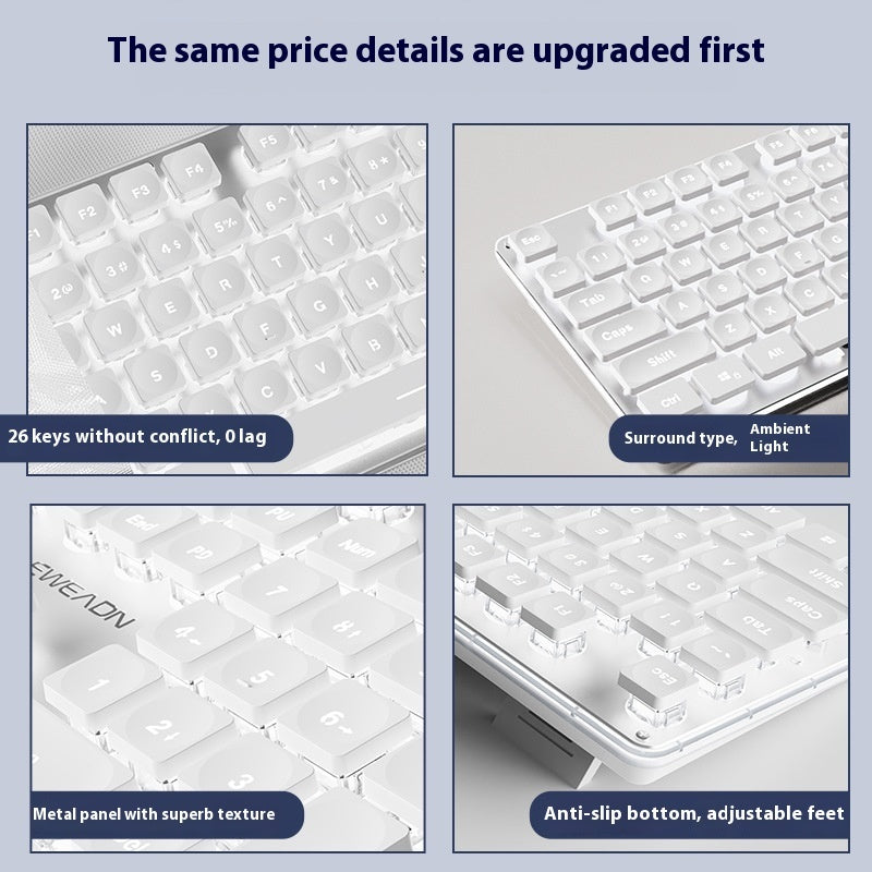 Button Mute Keyboard Wired Comfort Mechanical Feeling Suit