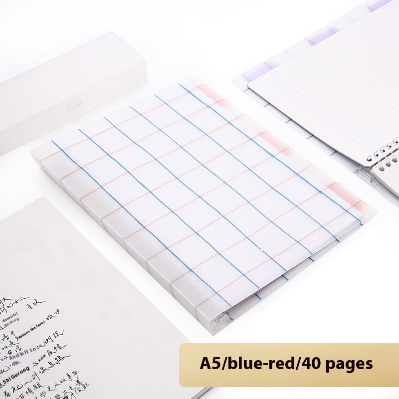 Loose Spiral Notebook Shell Pastel Cookie Soft Light Refill B5 Plaid Impression A5
