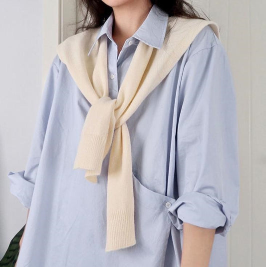 Women's Cored Yarn Knitted Shawl