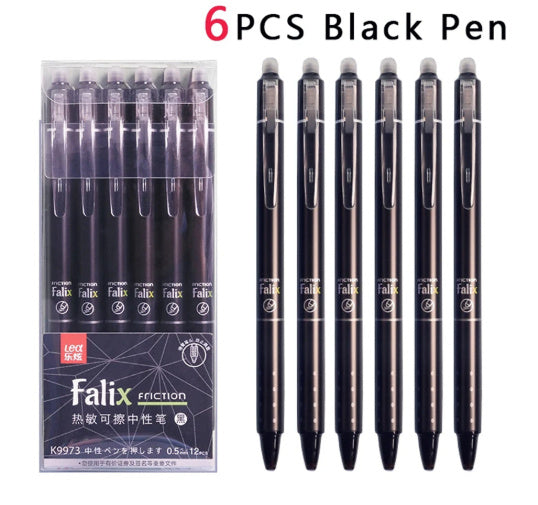 Hot Erasable Push Gel Pen 05mm Elementary School Student Simple