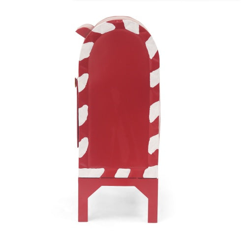 Red Iron Christmas Mailbox Decoration